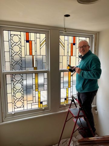 The artist at work
